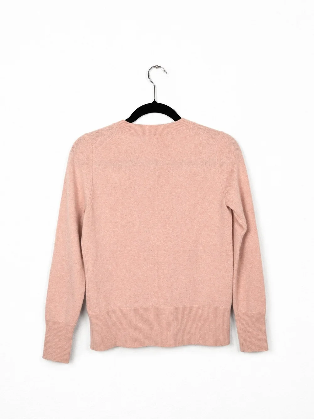 J.Crew 100% Cashmere Blush Pink Crewneck Sweater XS Quiet Luxury Soft
